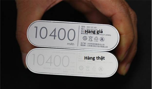 Cách phân biệt sạc dự phòng Xiaomi thật - giả